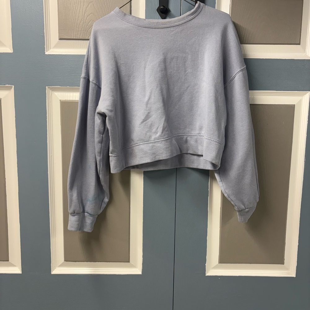 Gray Cropped Sweatshirt